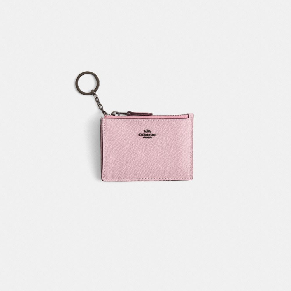 COACH®,Restored Mini Skinny Id Case,Leather,Card Case,Logo,Metal,Key Ring,Casual,,Front View