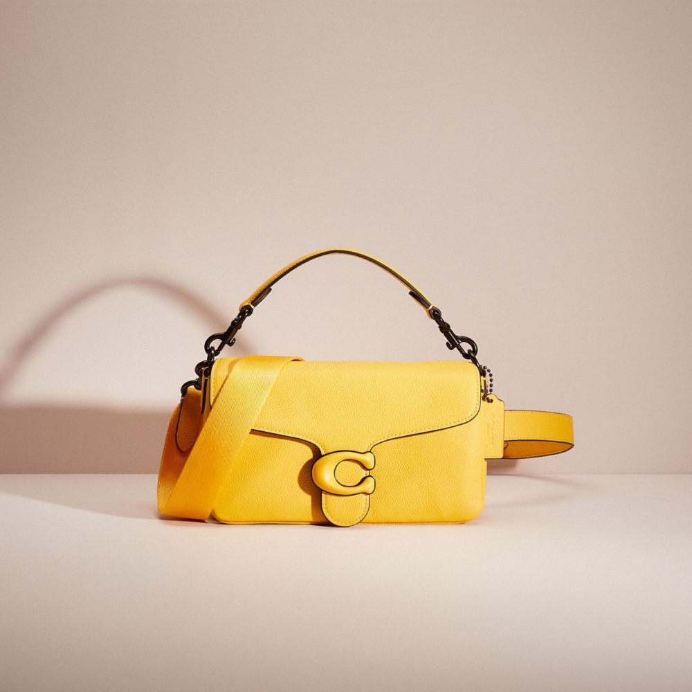 Coach mustard yellow discount handbag