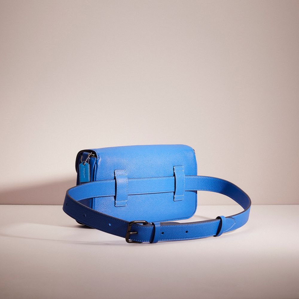 COACH®,Restored Soft Tabby Multi Crossbody,Leather,Crossbody,Logo,Casual,Blue,Angle View