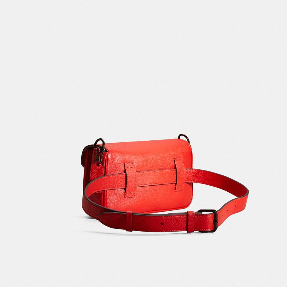 COACH®,Restored Soft Tabby Multi Crossbody,Leather,Crossbody,Logo,Casual,Red,Angle View