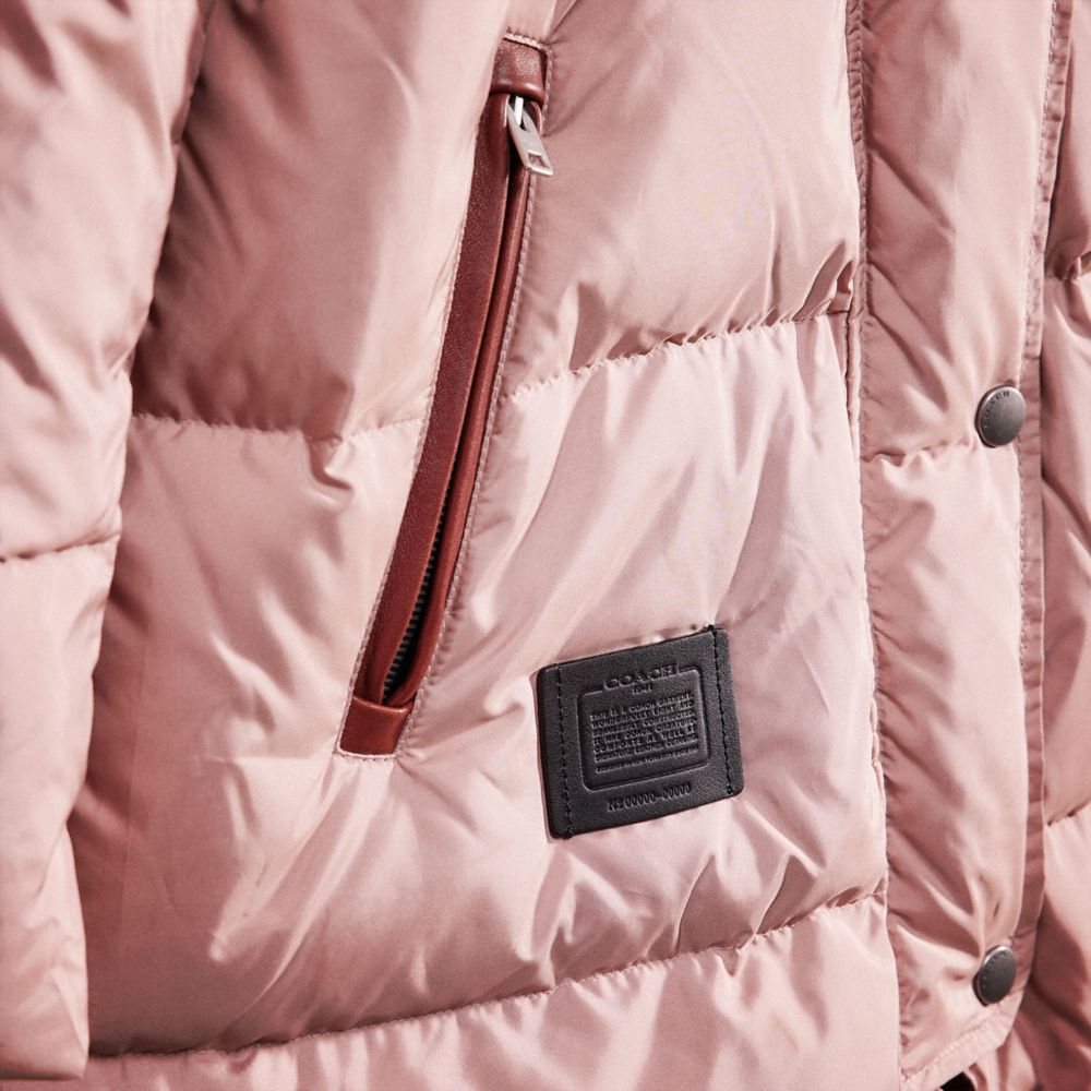 Coach shearling puffer coat sale