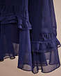 COACH®,RESTORED LONG TIERED SKIRT,Polyester,Navy,Scale View