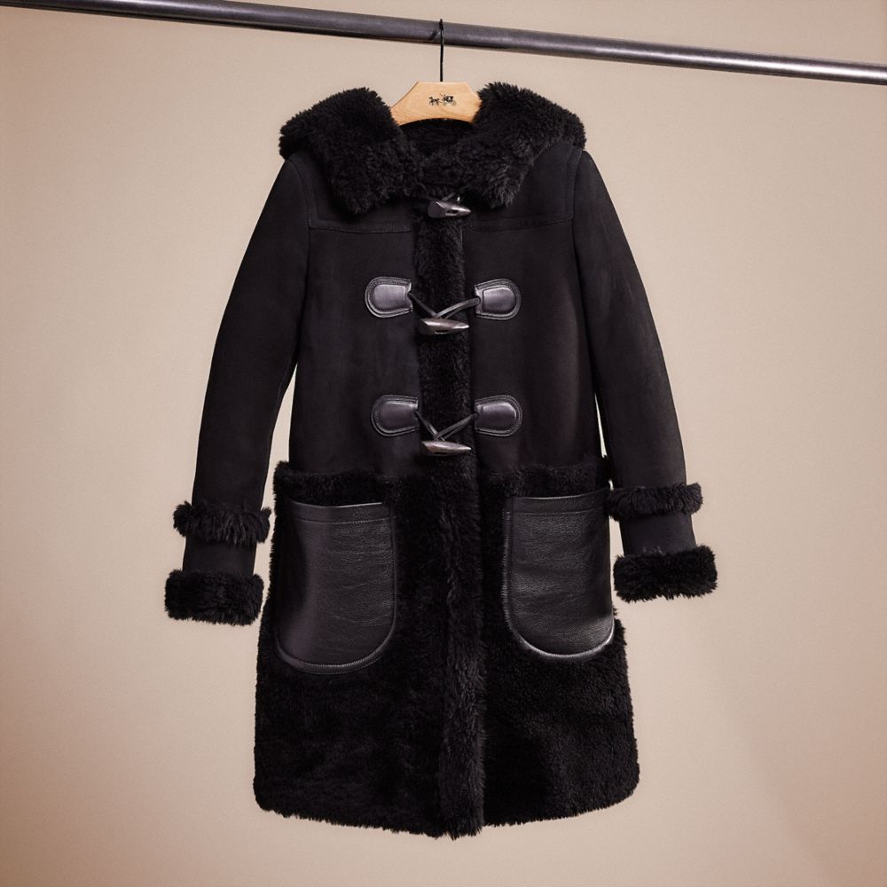 Coach sheepskin cheap coat