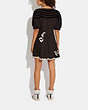 COACH®,BABYDOLL DRESS WITH VELVET BOWS,Black,Scale View