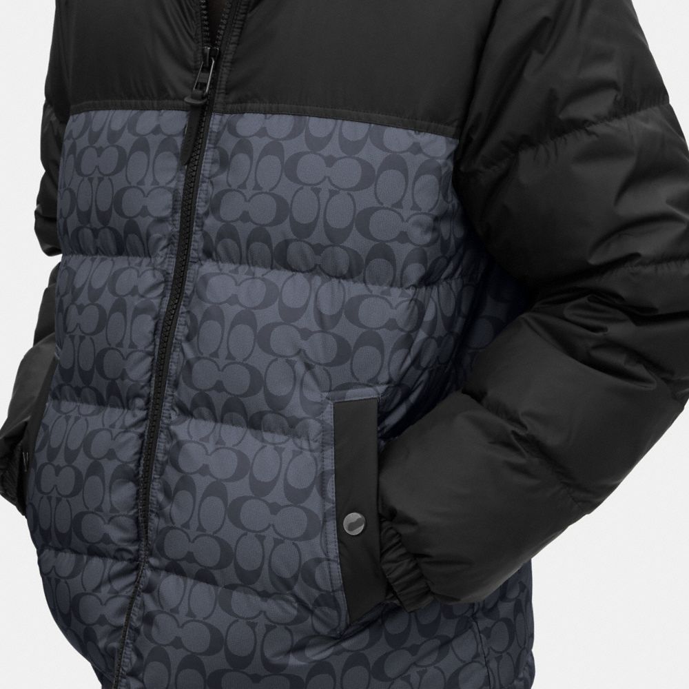 COACH®,Signature Down Jacket,,Detail View