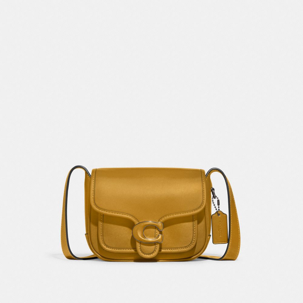 COACH®,TABBY MESSENGER 19,Smooth Leather,Small,Pewter/Yellow Gold,Front View