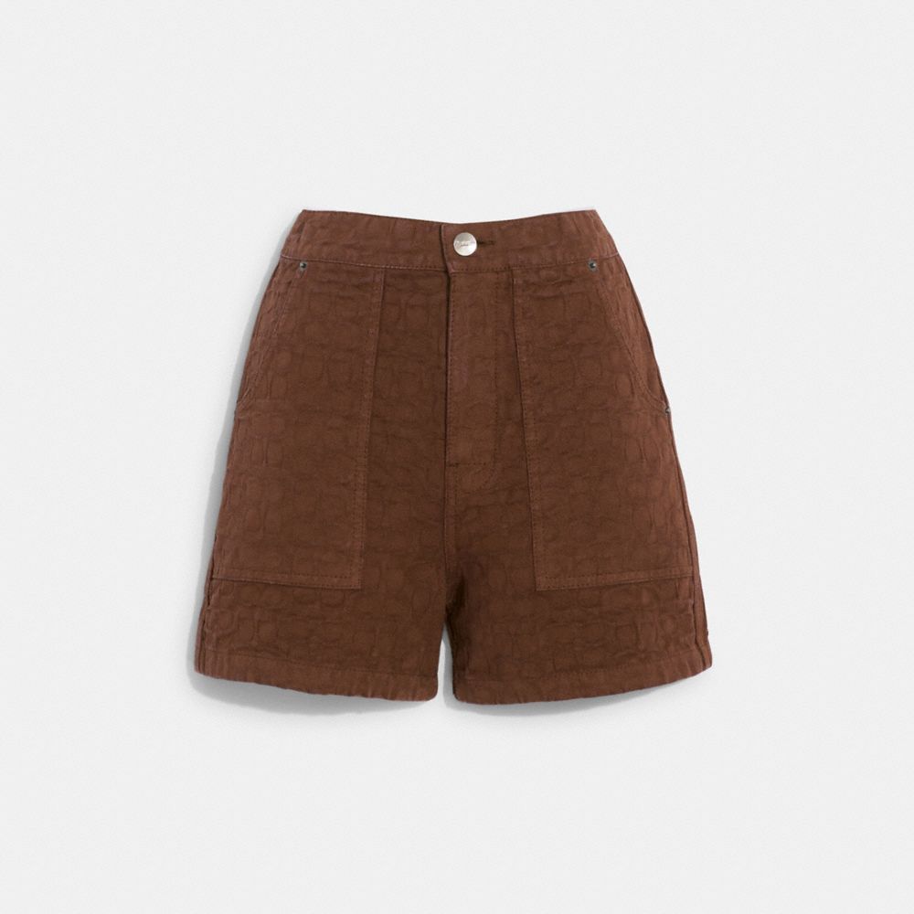 FLOWING BERMUDA SHORTS WITH DOUBLE WAISTBAND - Brown / Taupe