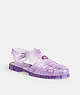 COACH®,JELLY FISHERMAN SANDAL,Rubber,Orchid,Front View