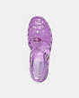 COACH®,JELLY FISHERMAN SANDAL,Rubber,Orchid,Inside View,Top View