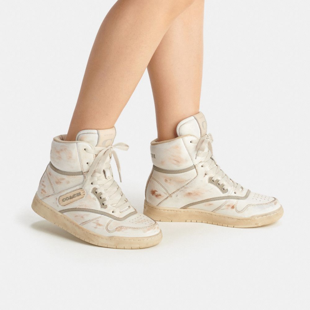 Coach high best sale top sneakers