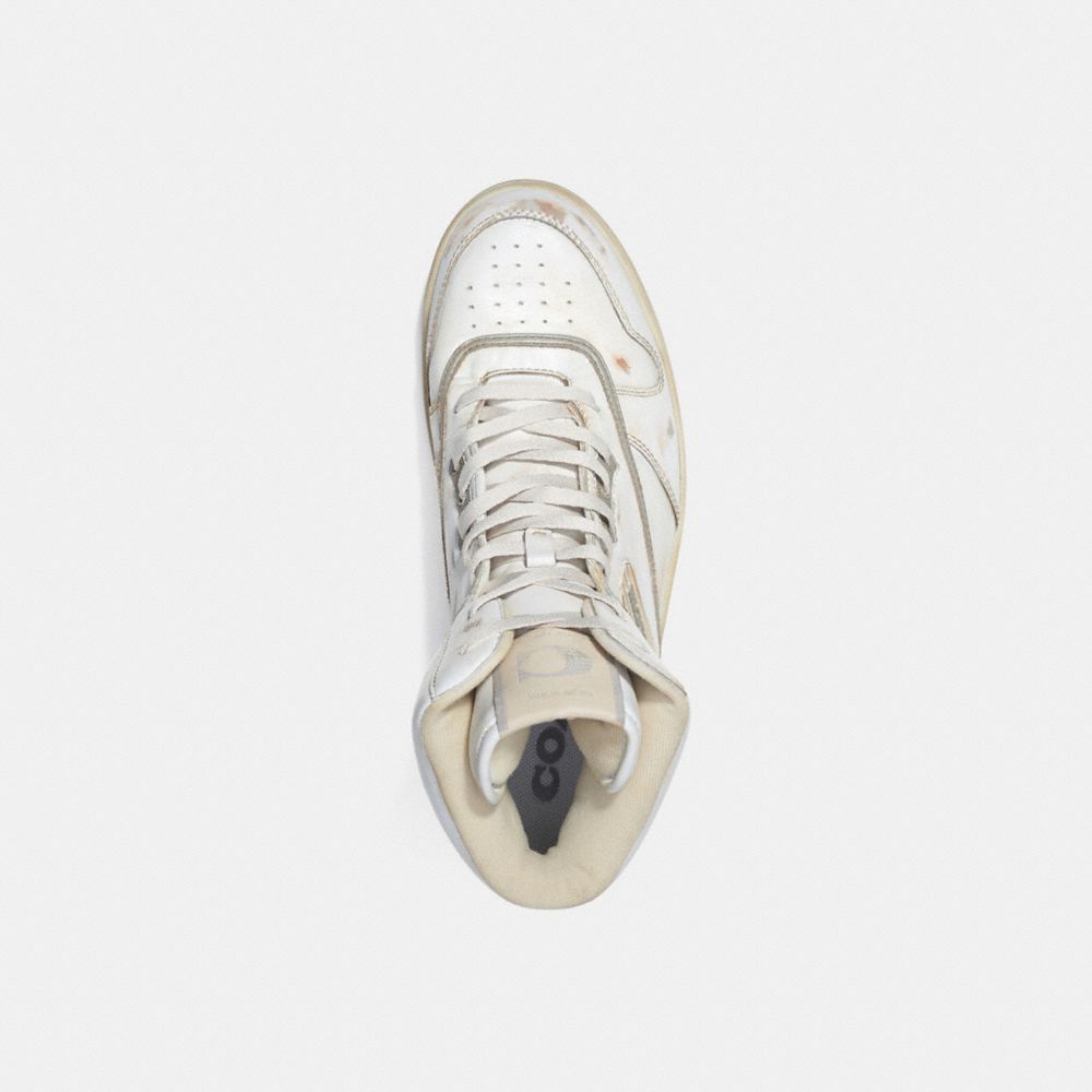 COACH®: Distressed High Top Sneaker