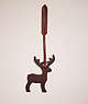 COACH®,REMADE REINDEER BAG CHARM,Brown/Multi,Front View
