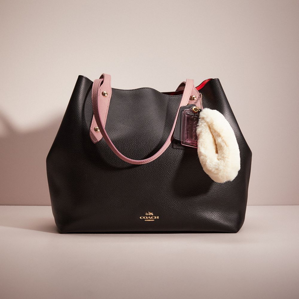 Coach leather market tote online