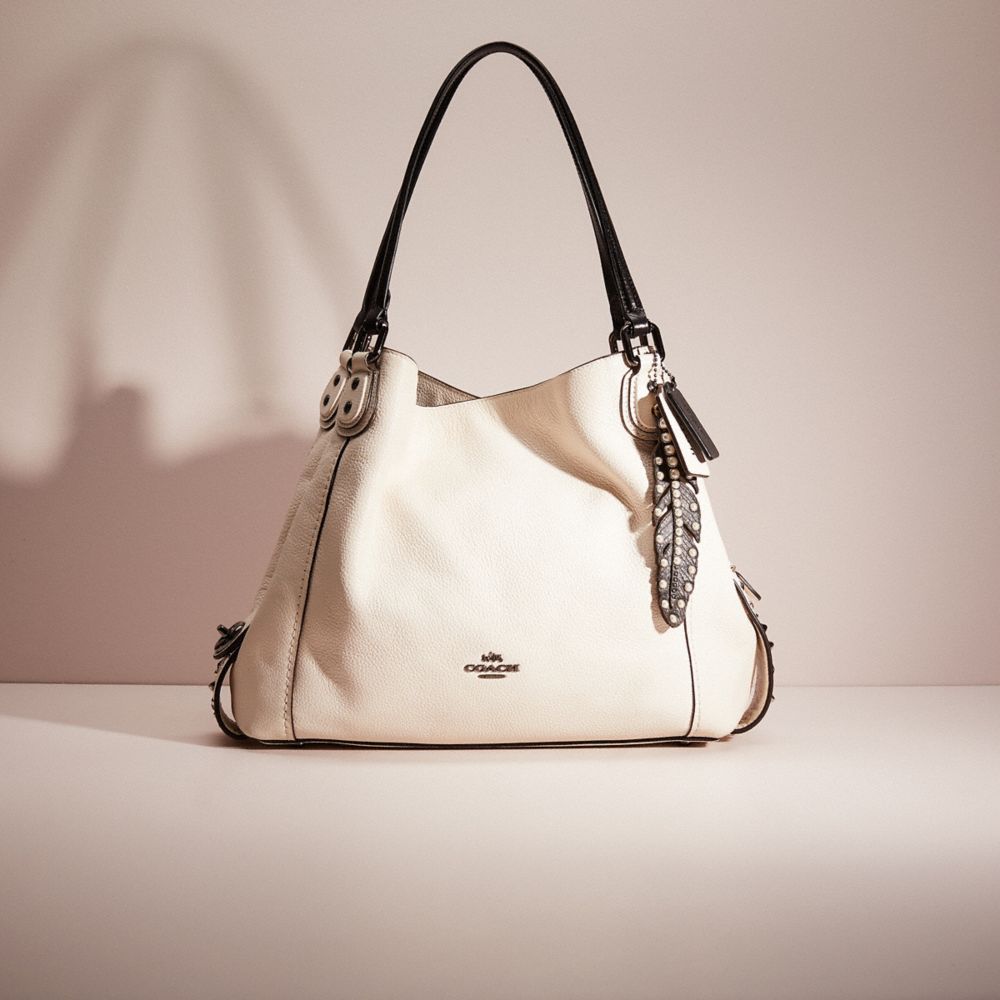 Coach edie 31 polished pebble leather shoulder bag hot sale