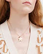 COACH®,WILDFLOWER RESIN PENDANT NECKLACE,Rose Gold/Chalk,Detail View