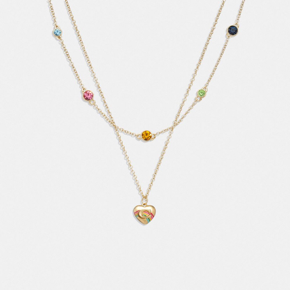 COACH®  Bumble Bee Pretzel Charm Necklace