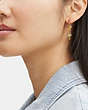COACH®,SIGNATURE CRYSTAL CHAIN EARRINGS,Gold/Multi,Detail View