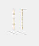 COACH®,CLASSIC PEARL LINEAR EARRINGS,Plated Brass,Gold/Pearl,Front View