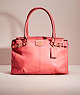 COACH®,RESTORED KARA CARRYALL,Glovetanned Leather,Brass/Peony,Front View