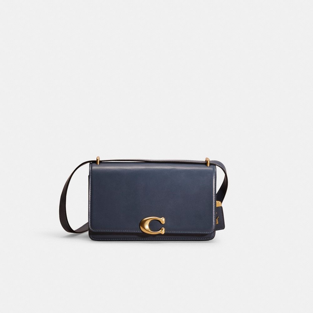 Coach Restored Bandit Shoulder Bag In Brass/denim