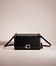 COACH®,RESTORED BANDIT SHOULDER BAG,Refined Calf Leather,Silver/Black,Front View