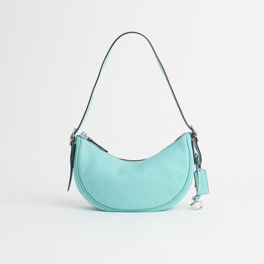 COACH®,Restored Luna Shoulder Bag,Turquoise,Front View