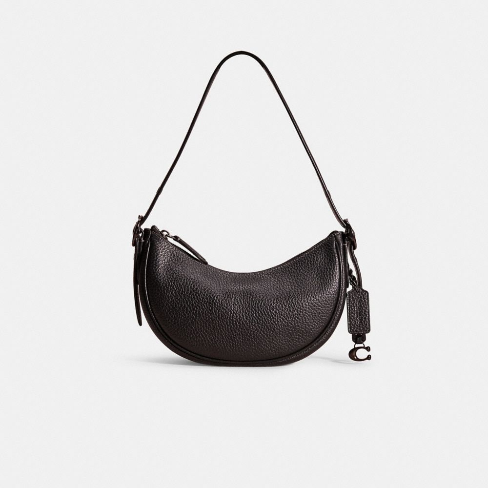 COACH®,Restored Luna Shoulder Bag,Black,Front View