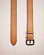 COACH®,RESTORED ROLLER BUCKLE BELT, 38MM,Refined Calf Leather,Toffee/Flax,Closer View