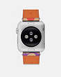 COACH®,APPLE WATCH® STRAP, 38MM, 40MM AND 41MM,Signature Coated Canvas,Rainbow Signature,Back View