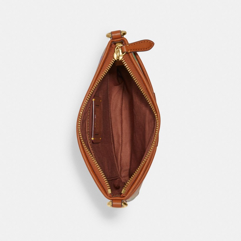 COACH®,Kitt Messenger Crossbody Bag In Rainbow Signature Canvas,,Inside View,Top View