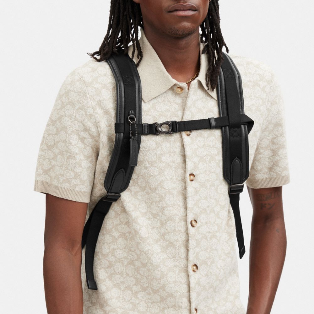 Beck Roll Top Backpack In Signature Canvas