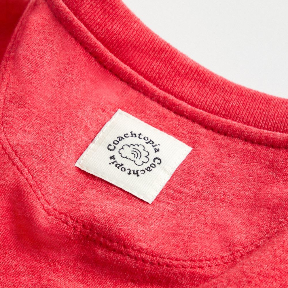 COACH®,Cropped T Shirt With Welcome To Coachtopia Print,