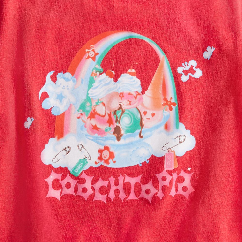 COACH®,Cropped T Shirt With Welcome To Coachtopia Print,,Closer View