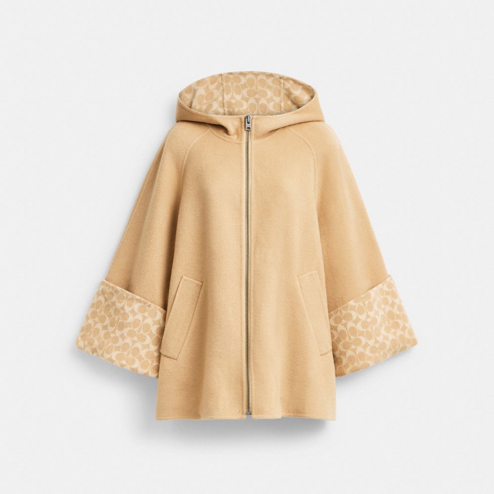 Coach wool cape on sale