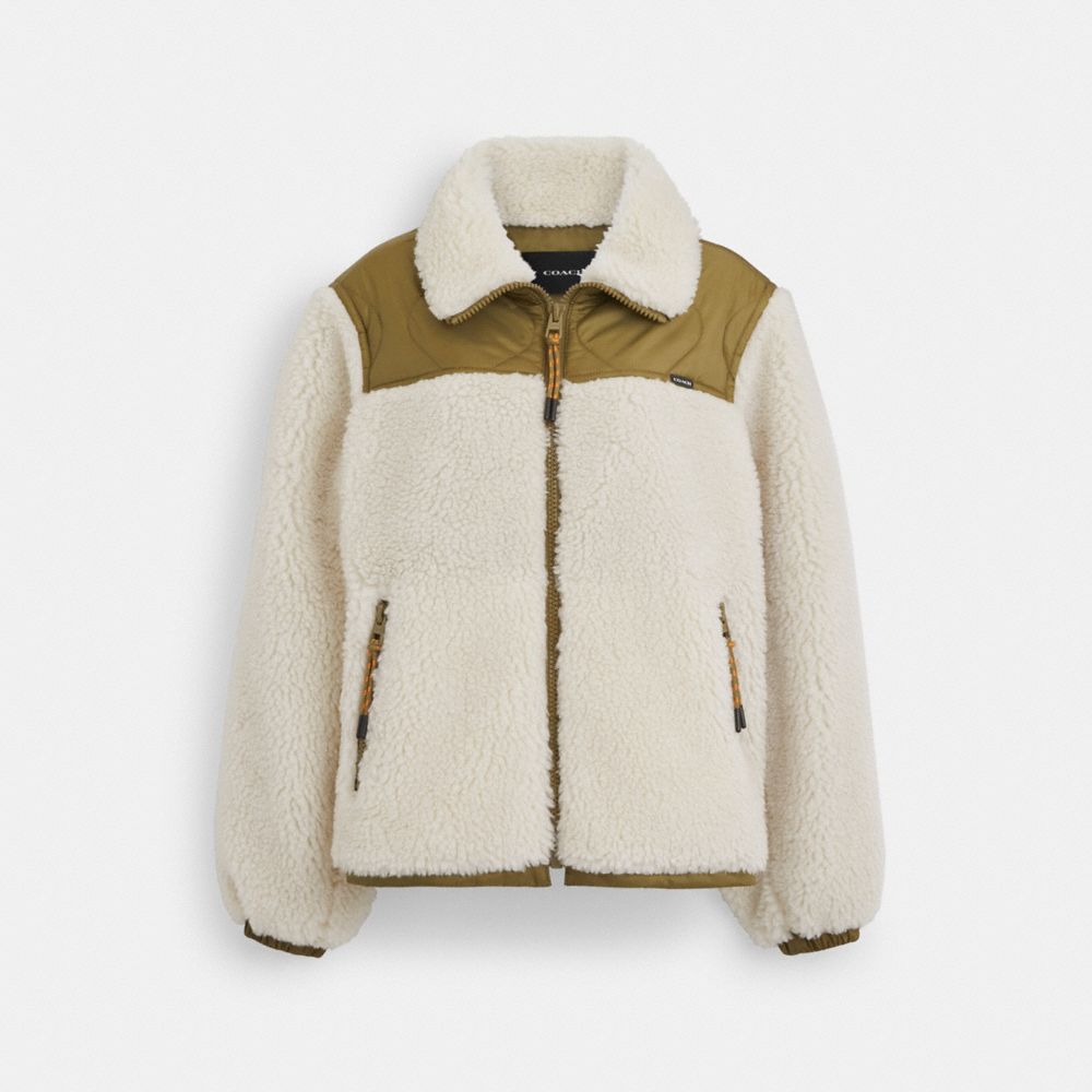 COACH OUTLET®  Signature Sherpa Zip Up Jacket