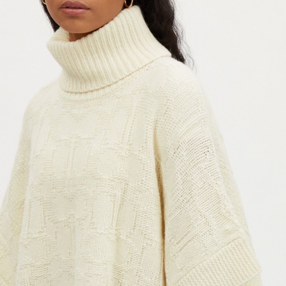 COACH®  Signature Knit Cropped Cardigan