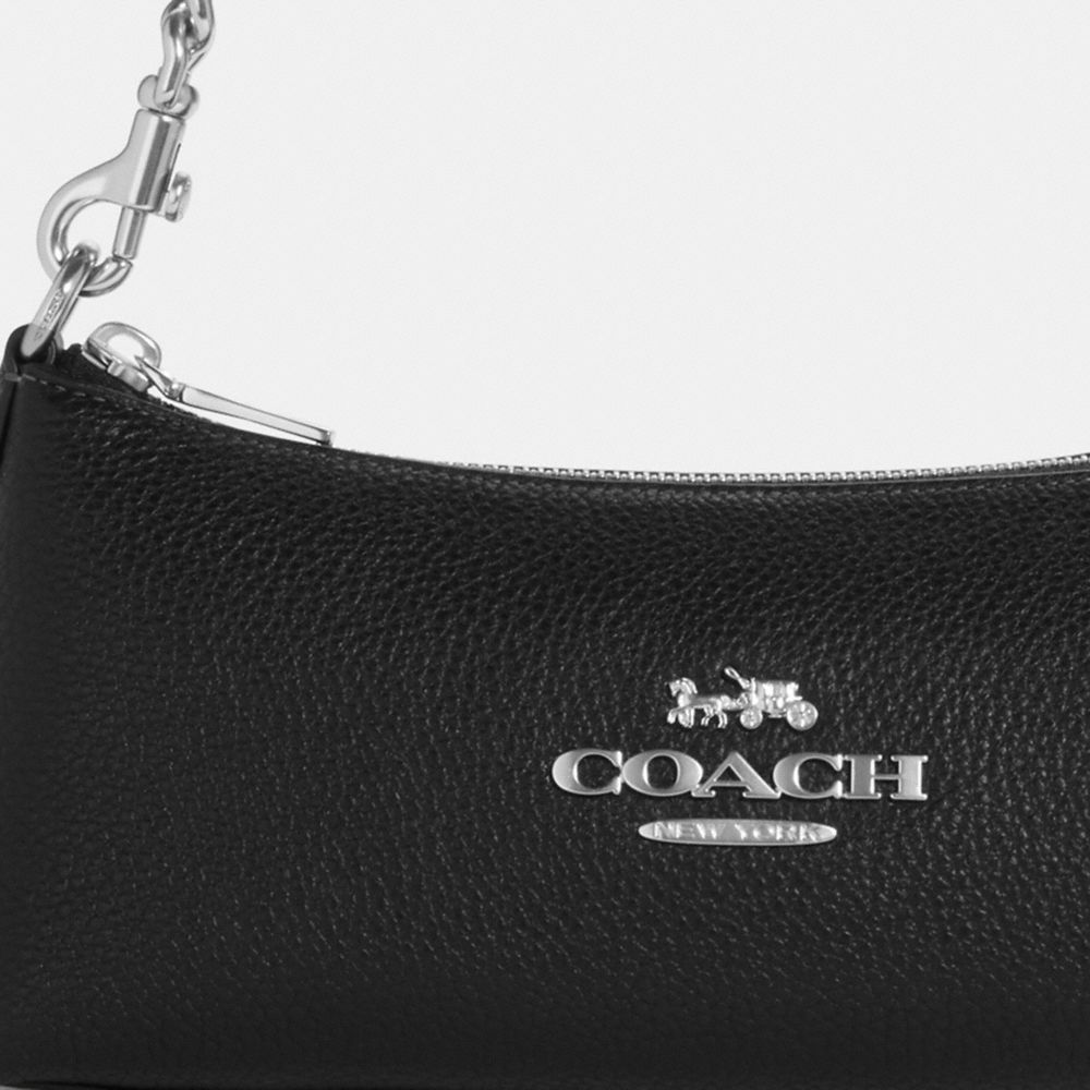 Black Handbag + Black Leather Chain Shoulder Strap Set, Custom Bags
