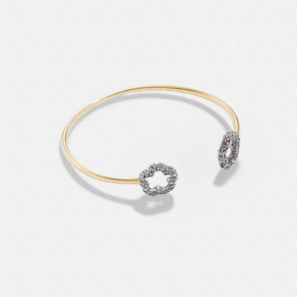 Pavé Tea Rose Open Cuff Bracelet