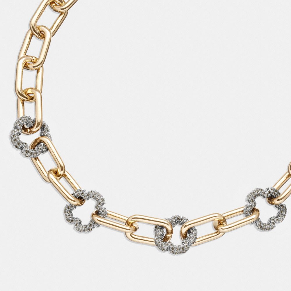 COACH®,パヴェ ティー ローズ ステートメント ネックレス,ネックレス,