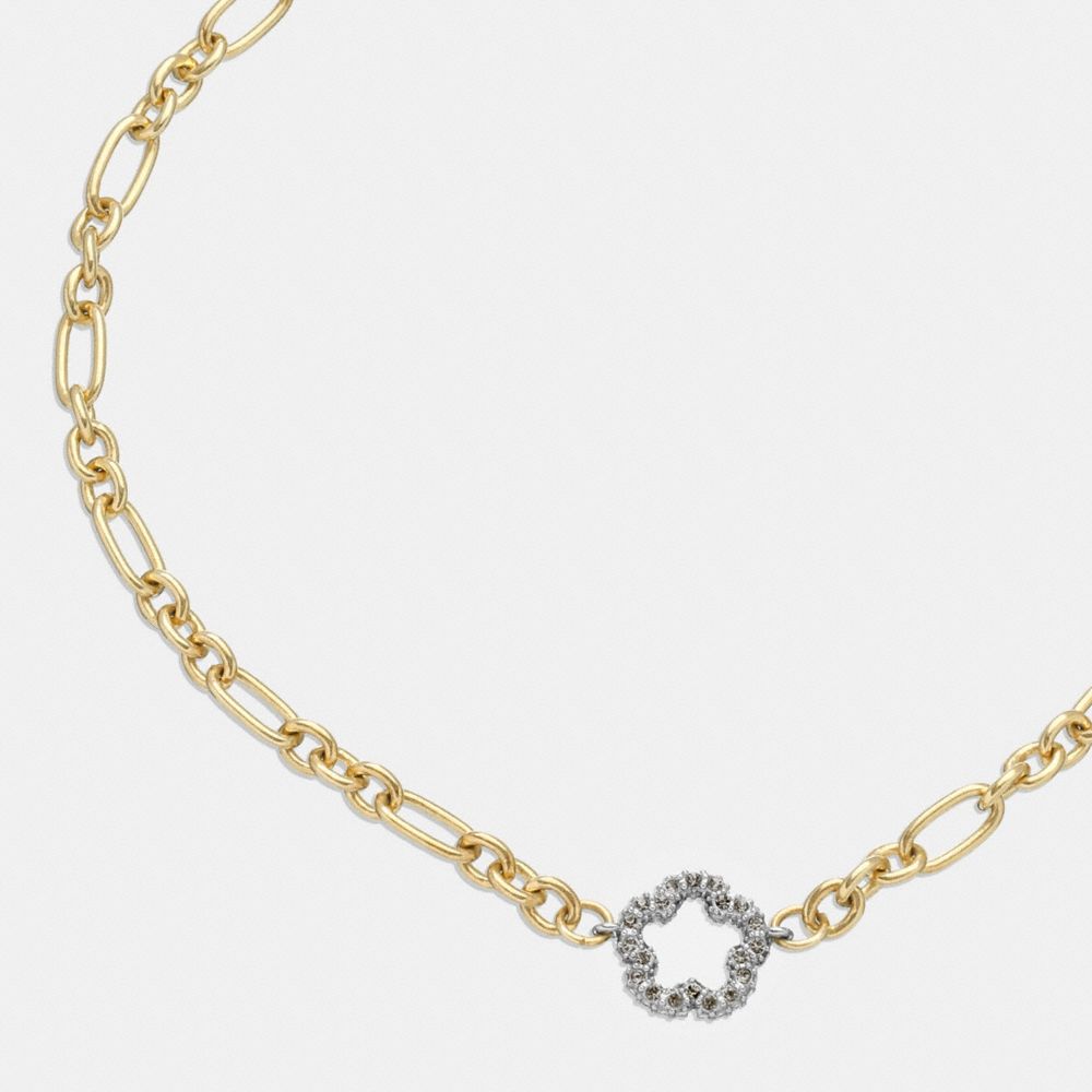 COACH®,パヴェ ティー ローズ チョーカー ネックレス,ネックレス,