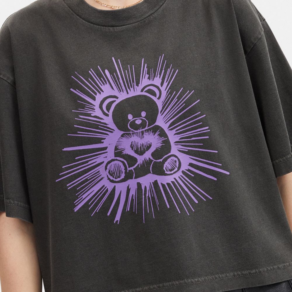 COACH®: Rave Bear T Shirt In Organic Cotton