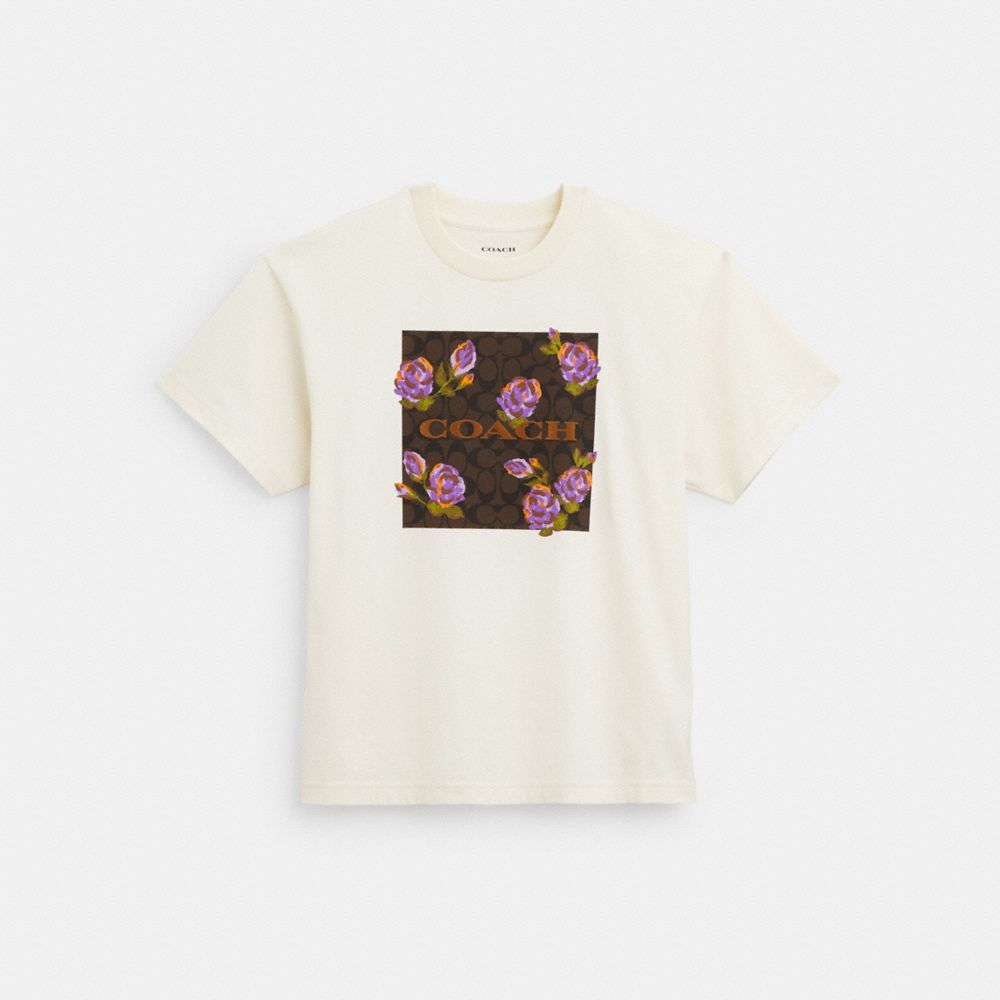 美品 コーチ 公式】コーチアウトレット | ガーメント ダイ フローラル