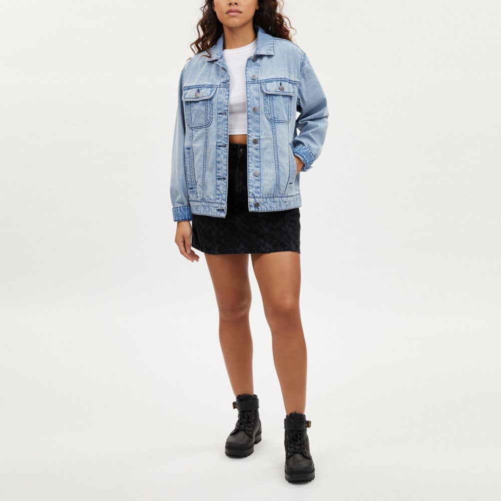 COACH®,VESTE EN DENIM COACH X MINT + SERF,Denim,Scale View