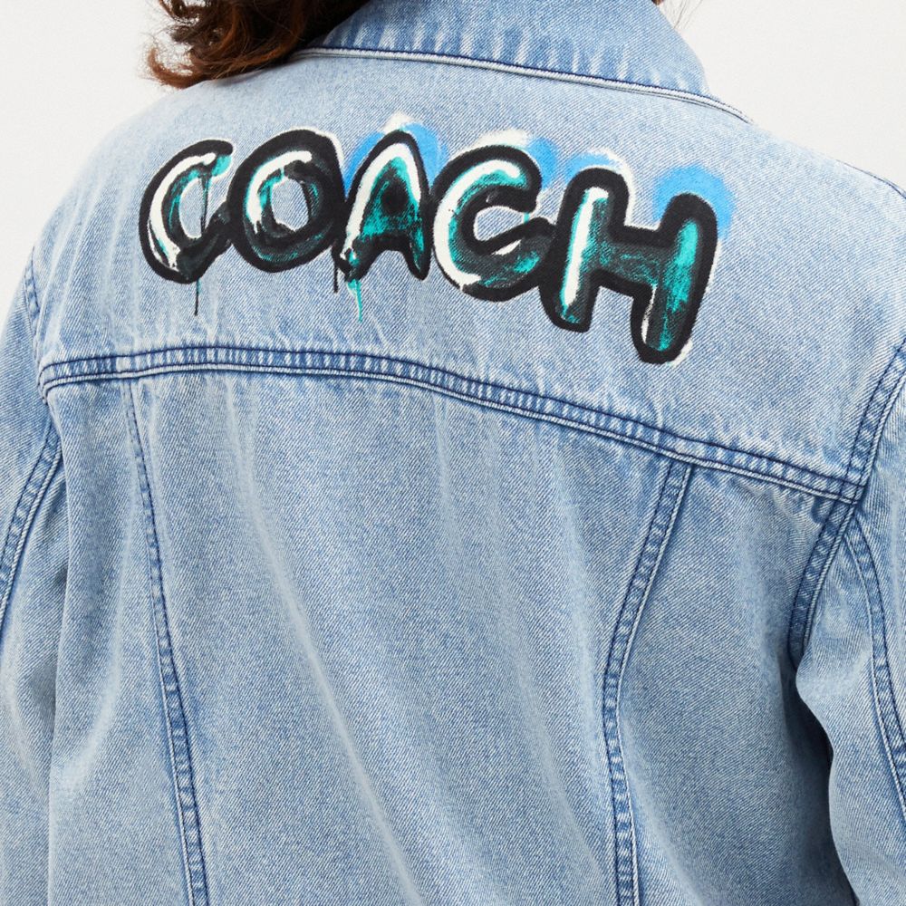 半額以下セール COACH シグネチャーデニムジャケット M(US)L-XL - G