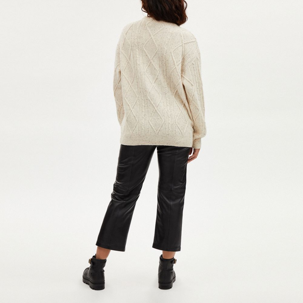 COACH®,【DISNEY X COACH】ミッキーマウス / ニット クルーネック,トップス&ワンピース,ｸﾘｰﾑ