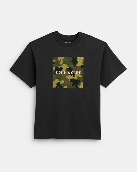 COACH®,T-SHIRT CAMOUFLAGE,Camouflage,Front View