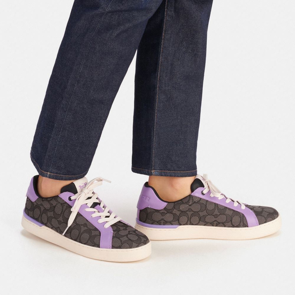 COACH® | Clip Low Top Sneaker In Signature Jacquard