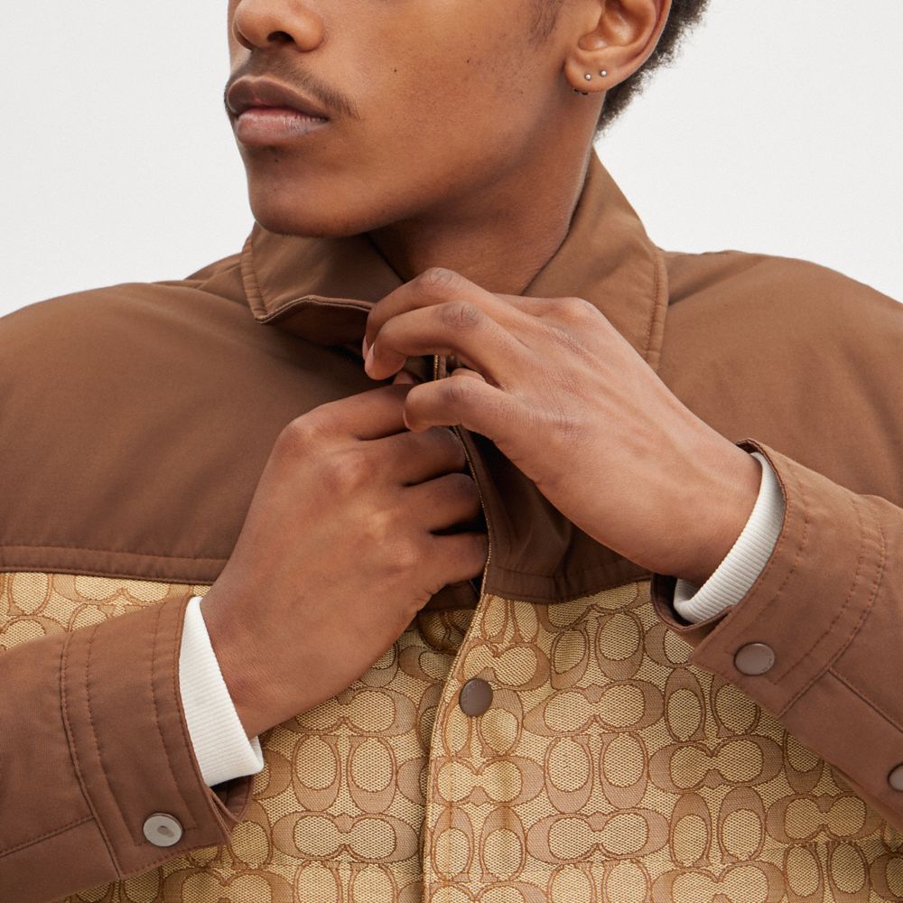 COACH®: Quilted Coaches Jacket