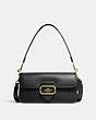COACH®,MORGAN SHOULDER BAG,Leather,Medium,Gold/Black,Front View