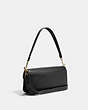 COACH®,MORGAN SHOULDER BAG,Leather,Medium,Gold/Black,Angle View